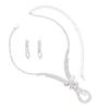 Fashionable Wedding Accessory Set for Women Featuring Water Drop Designs Necklace and Comfort Clips Earrings Set