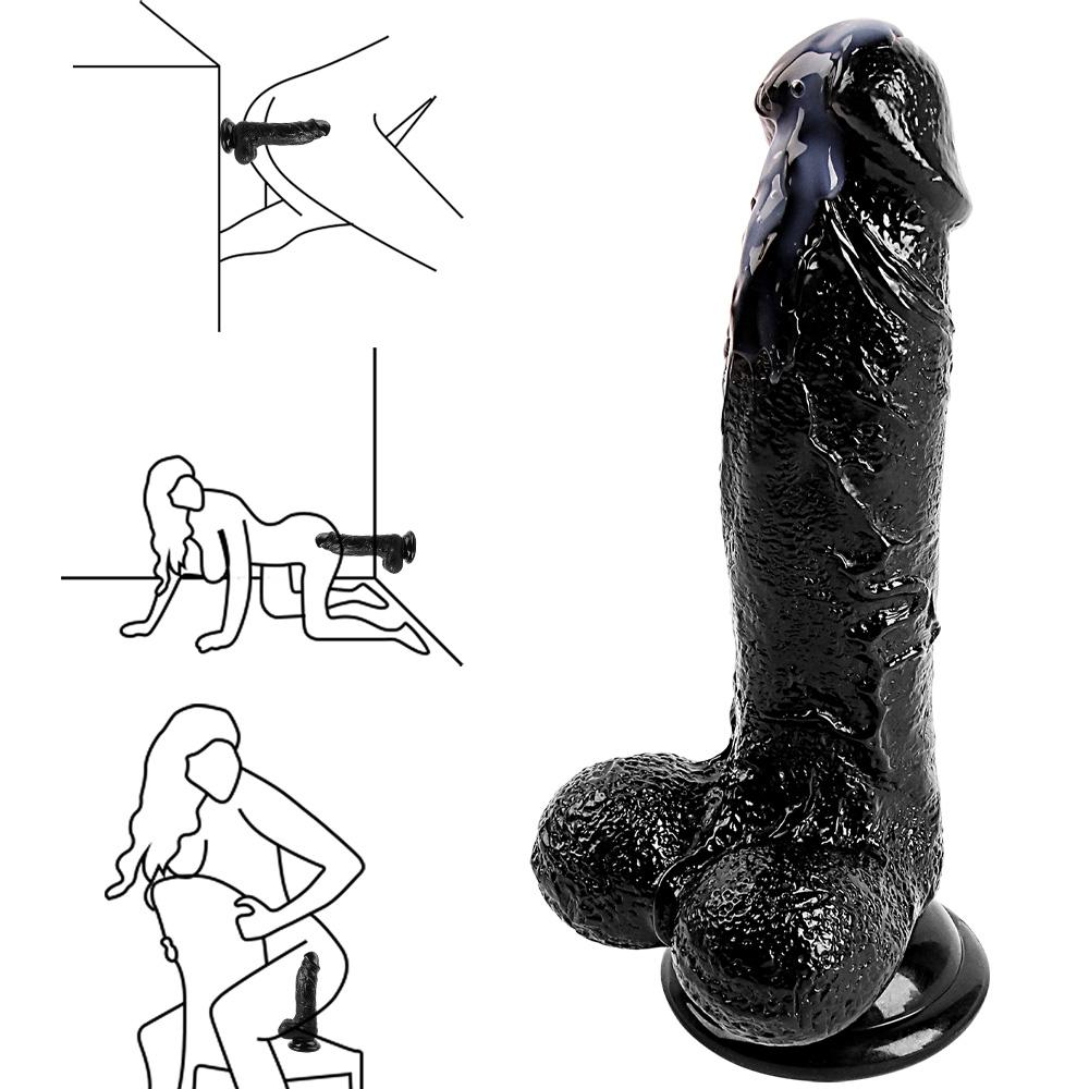 Silicone Realistic Dildo Women's Lesbian Rubber Dildo with Suction Cup Big Dick Penis Sexy Adult Toy