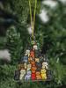Christmas Acrylic Cat Tree Shape Ornament Cute Colorful Cats Pattern Hanging Decor Festive Xmas Tree Decoration for Home & Party