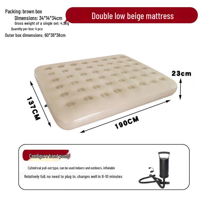 Office Nap High-Grade Flocking Inflatable Bed - Easy Storage, Lightweight, One-Button Setup Sleeping Pad