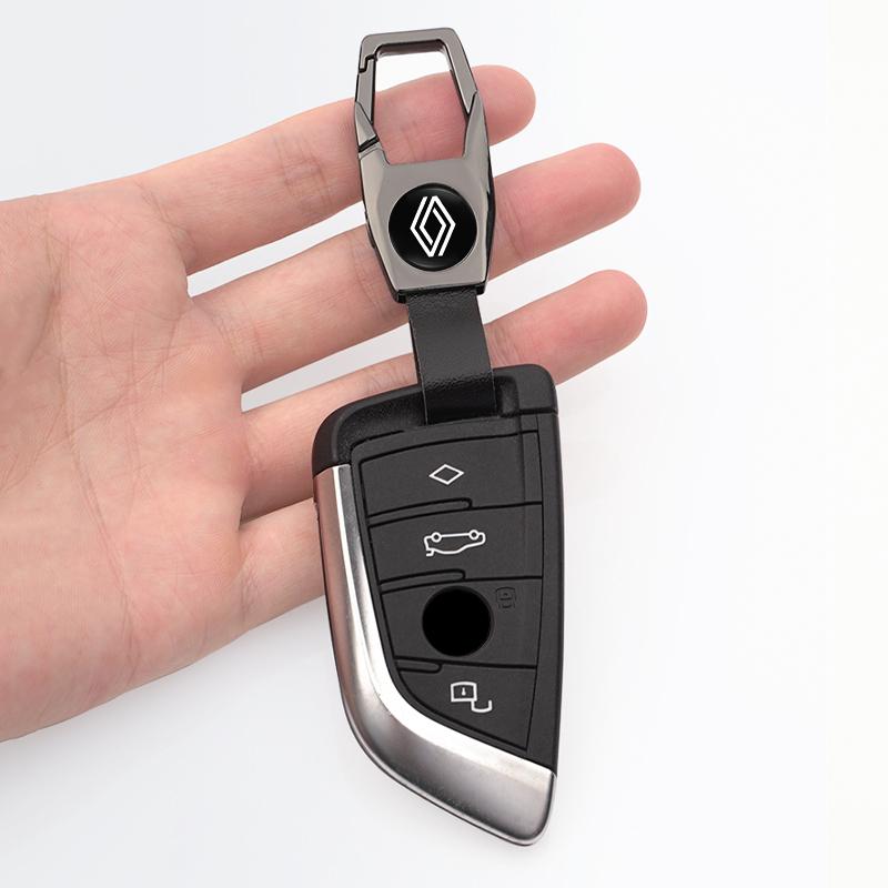 Interieurstickers Zinklegering Auto Sleutelgesp Auto Sleutelhanger Sleutelhanger Voor Renault Clio Koleos Megane Espace QM6 Kadjar Captur Sceni