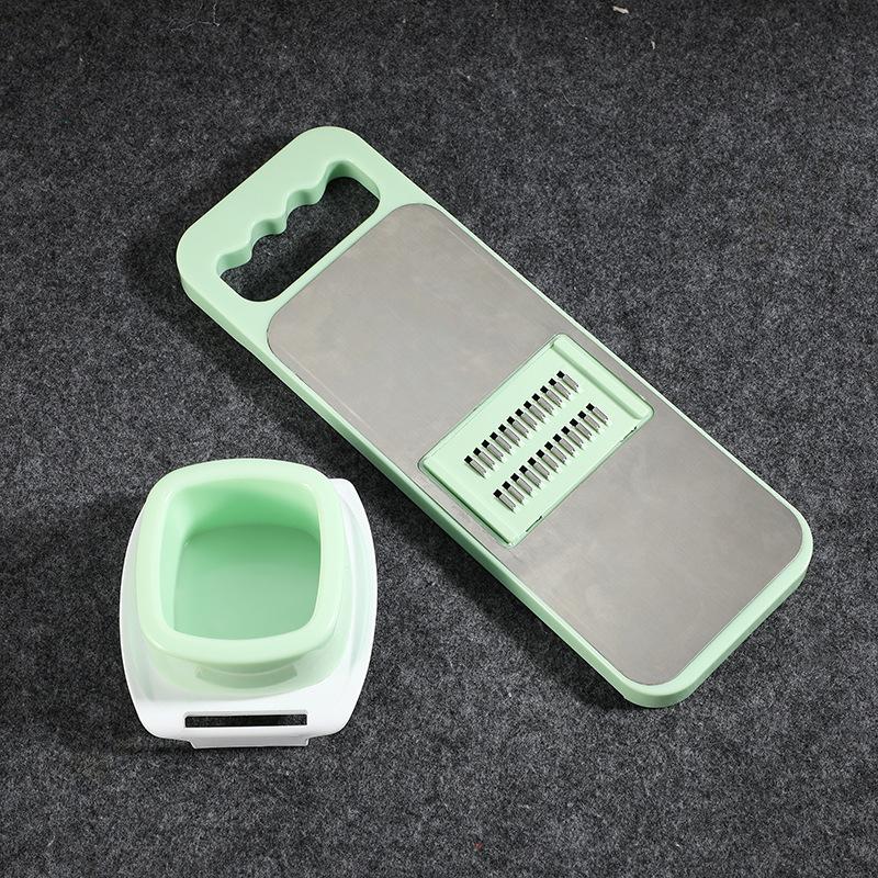 Multifunctional Kitchen Vegetable Cutter Potato Slicer Grater Household Hand Guards Grater Kitchen Tools Kitchen Dicer Cut зелёный