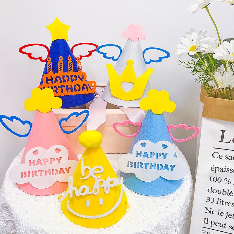 Kawaii Korean Smile Face Cake Topper for Baby's First Birthday