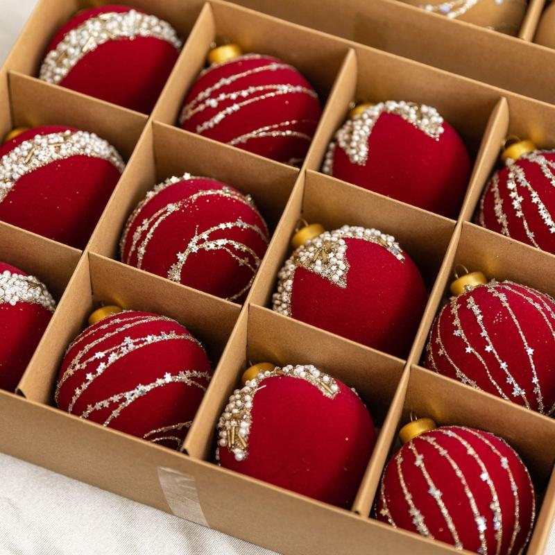 Pack Of 12 Christmas Ball Ornament Plastic Hanging Decorations For Tree Tabletop Holiday Party Decoration