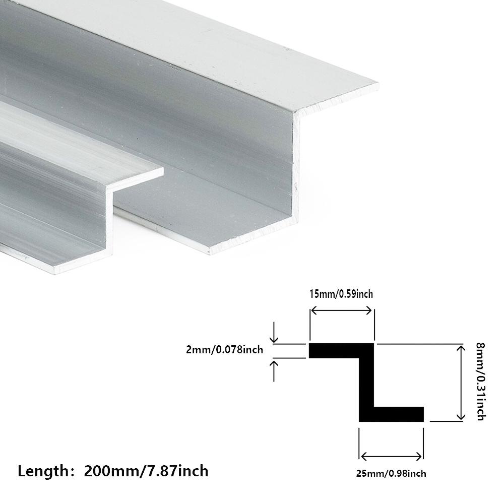 1pcs Aluminum Alloy Z-shaped Strip 10/15/20/22mm Durables and Versatile Decorative Device