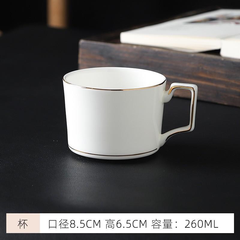 Caneca Porcelana de Osso borda dourada conjunto de xícaras de café luxo flor cerâmica xícara e pires inglês negócios Hotel utensílios de café americanos caneca