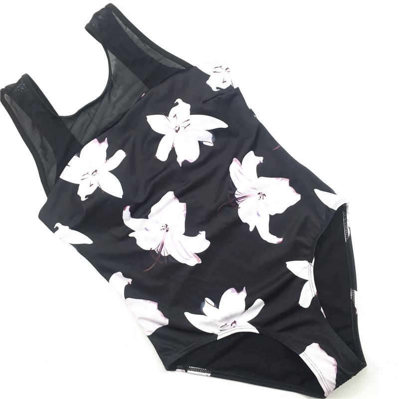 Women Flower Swimwear Bathing Suit Swimsuit Swimming Costume Beachwear Bandage Beach Monokini Summer
