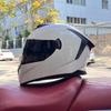 Imitation Street Car Helmet Men's Motorcycle 3C Electric Vehicle Full Helmet Autumn and Winter Knight Double Mirror Riding