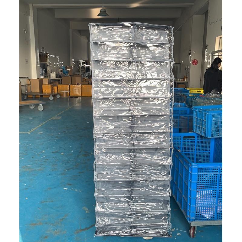 

26 Grid Foldable Multi Layer Hanging Shoe Storage Oxford Bag For Home Use LightGray