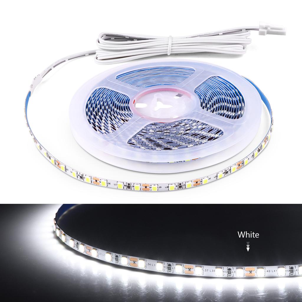 High Bright LED Cabinet Light Strip 12V 2835 Double Layer Copper 5mm PCB Tape DuPont Wire Cable Port DIY Wardrobe Shelves Lamp