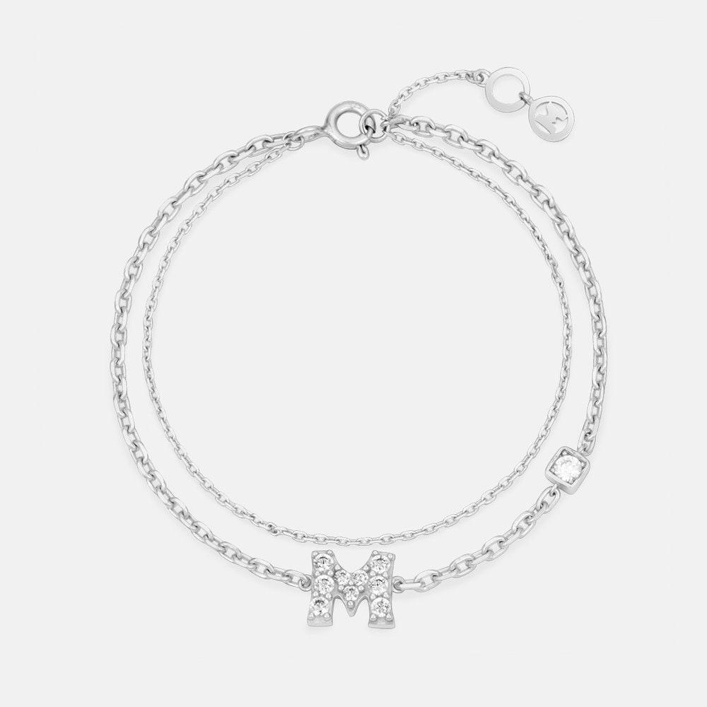 M Basic Sterling Silver White Bracelet A241Sb9278Wpa