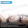 X AUTOHAUX 12pcs 14G J Bend Bicycle Galvanized Spokes 290mm Cycle Spokes with Brass Nipples Steel Spokes for Mountain Bike MTB 11.42inch