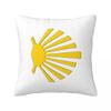 Camino De Santiago Symbol Yellow Scallop Shell Square Pillowcase Cushion Cover Pillow Case Throw Pillow Cover for Home Sofa