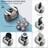 6 In 1 Rechargeable Electric Shaver 6 Floating Heads Bald Grooming Kit Shaver for Men Waterproof Wet Dry Beard Trimmer