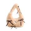 Niche plush bag women's new autumn and winter versatile single shoulder underarm bag portable plush bag