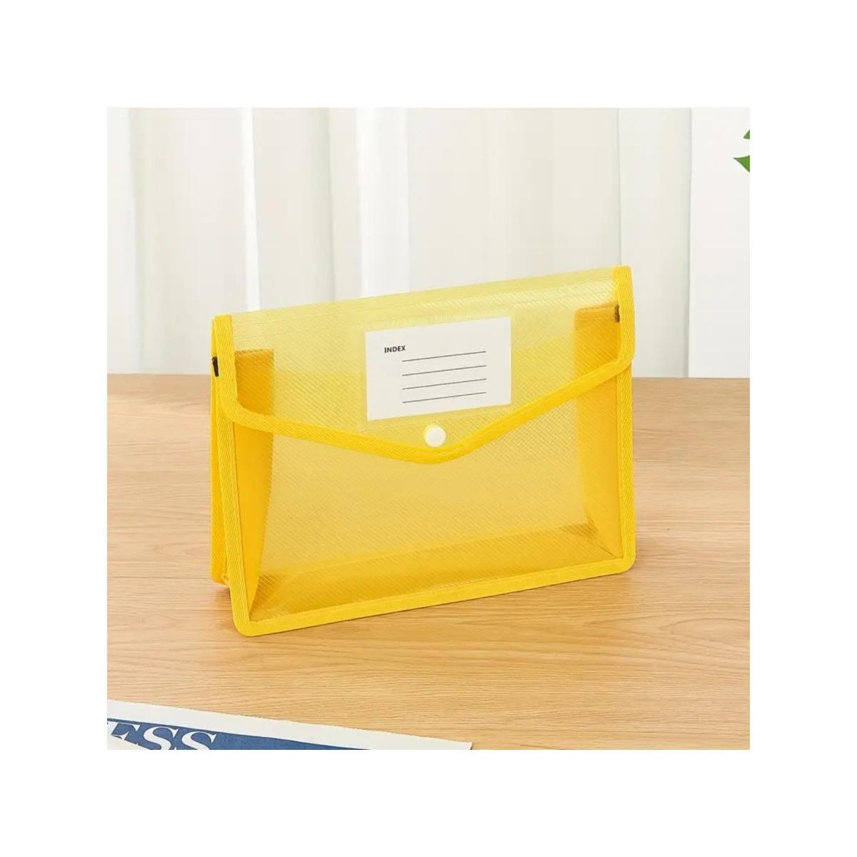 

Three dimensional transparent thickened button bag, material and exam paper storage bag 33x25x8cm