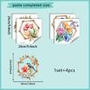 Beautiful Painted Flower House Wall Stickers Self-Adhesive for Bedroom Living Room Hallway Home Decor