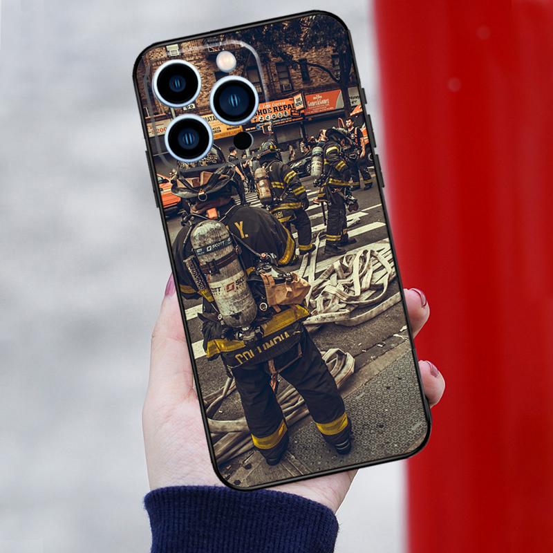 Firefighter Heroes Phone Case For iPhone 15 16 Pro Max 12 13 Mini 11 14 Pro Max XR 16 15 Plus 16e Back Cover
