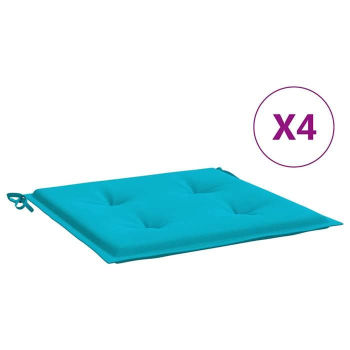 VidaXL Lot de 4 Coussins de Chaise de Jardin, Galettes de Siège Antidérapantes, Décoration Terrasse Patio Extérieur, 361030