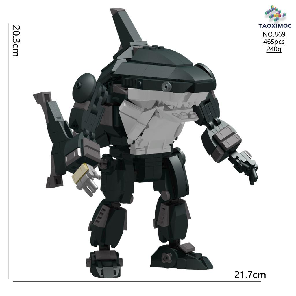 

Black Italiana brainrot Gold Shark Abstract Building Blocks For Childrens Gift