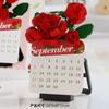 Latest Diy Calendare Time Date Flower Rose Sunflower Phalaenopsis Plum Blossom Construction Blocks Kit  Blocks Model Kids Plaything Gift