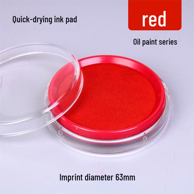 Quick-Dry Dual Ink Pad: Red, Blue & Black - Square & Round Options for Office, Oil & Water-Based Stamping
