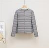 New Light and Thin Round Neck V-neck Down Jacket Women's Warm Liner Short Large Size Jacket Autumn and Winter Women's Collarless