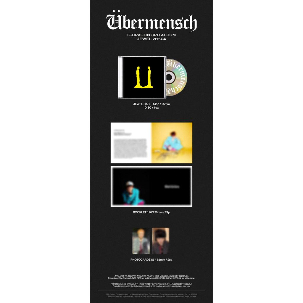 GD G-DRAGON 3RD ALBUM [Übermensch] JEWEL Ver. (Online Benefit)