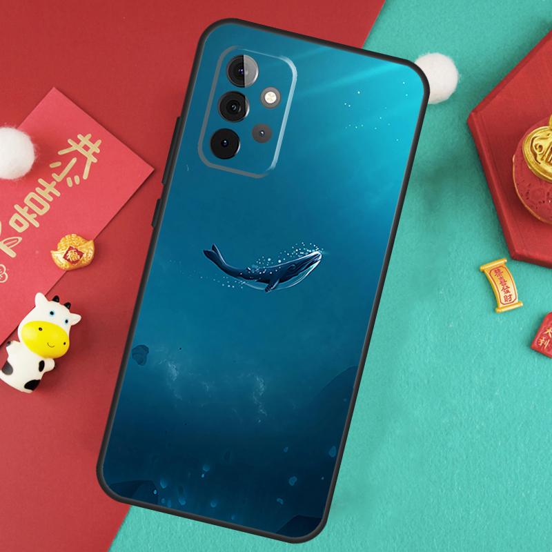 Ocean Whale Shark Swimming Case For Samsung Galaxy A55 A35 A25 A15 A14 A34 A54 A53 A33 A23 A13 A12 A52 A51 A32 Cover