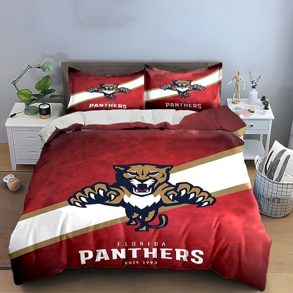 Set Biancheria da Letto Florida Panthers Set Copripiumino Copripiumino Federe (1 * Copripiumino 2 * Federe, senza piumino)