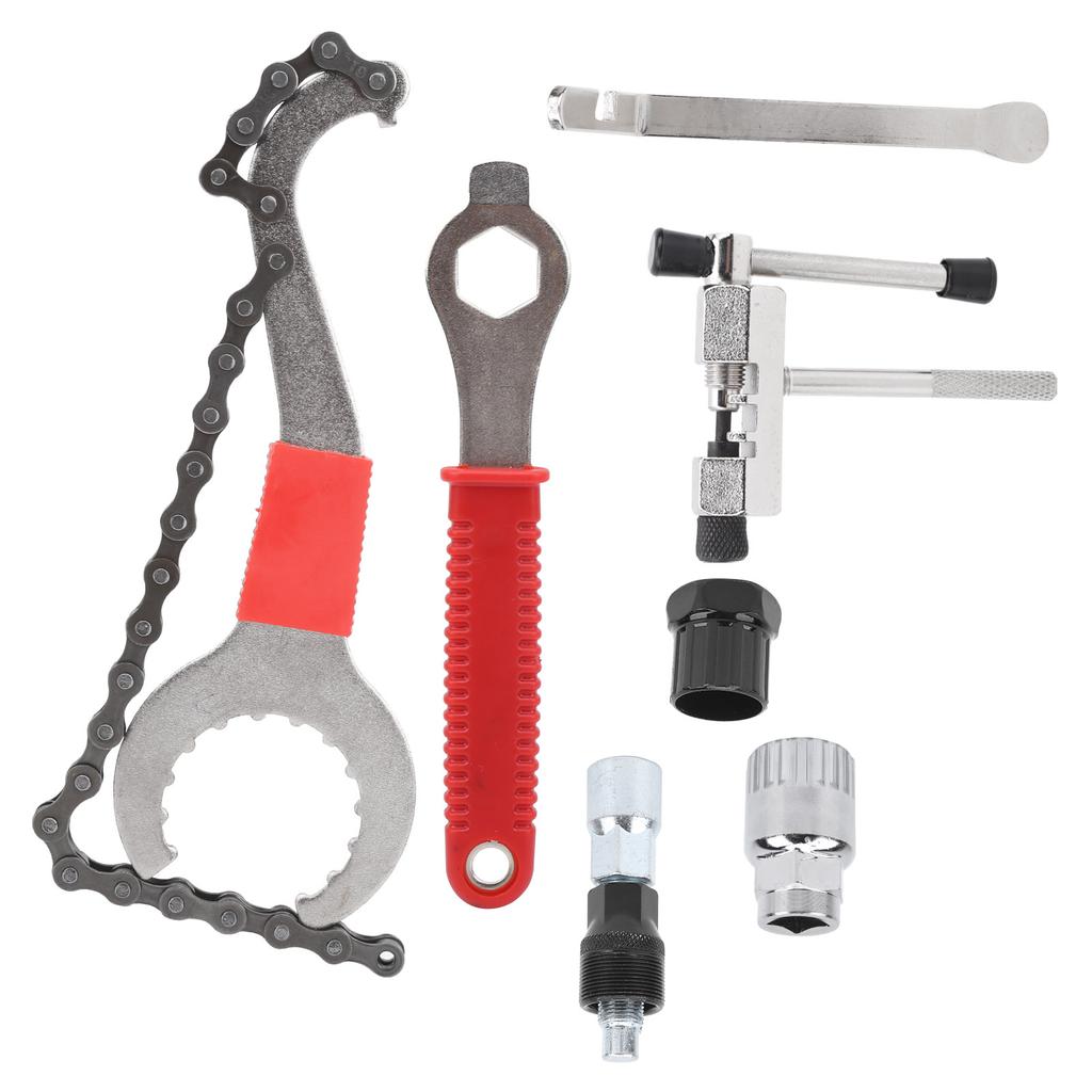 7Pcs Multifunctional Bicycle Flywheel Removal Kit Chain Wheel Tool Set Bike Repair Tool(Levier De