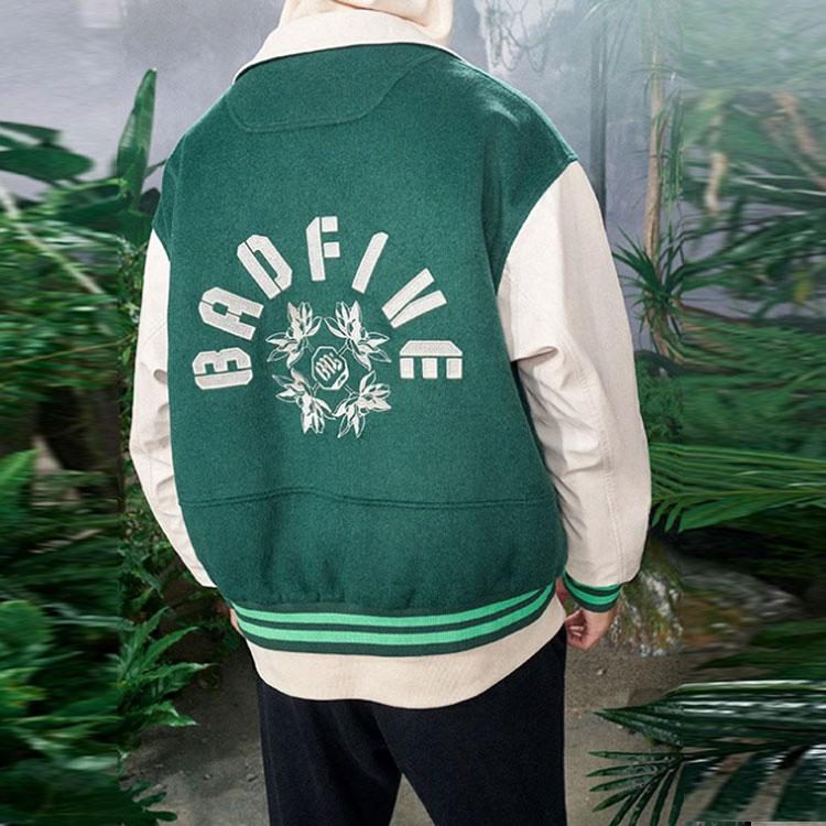 Li-Ning Badfive Sports Basketball Series Three-Dimensional Cut Loose Color-Block Jacket Men Jacket Green AJMS021-2