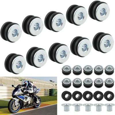 Universal Motorcycle Rubber Grommets Bolt Replacement for Honda for Suzuki for Kawasaki Fairing Rubber&Steel Washers
