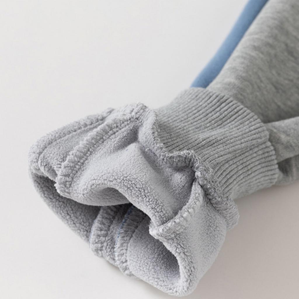 Children's Korean Lined Jogger Set - Loose Fit Hoodie and Pants for Sports and Casual Wear