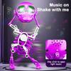 3D Skeleton Toy Fun Dancing Skeleton Toy Swinging Skeleton Toys Stress Relief Toys Manual Wind-Up Rocking Toy for Decorating