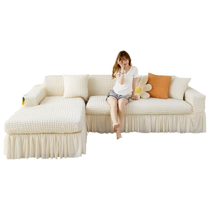 Seersucker Sofabezug Stretch All-Inclusive Universalbezug Sofakissen Vier Jahreszeiten Universalpolster