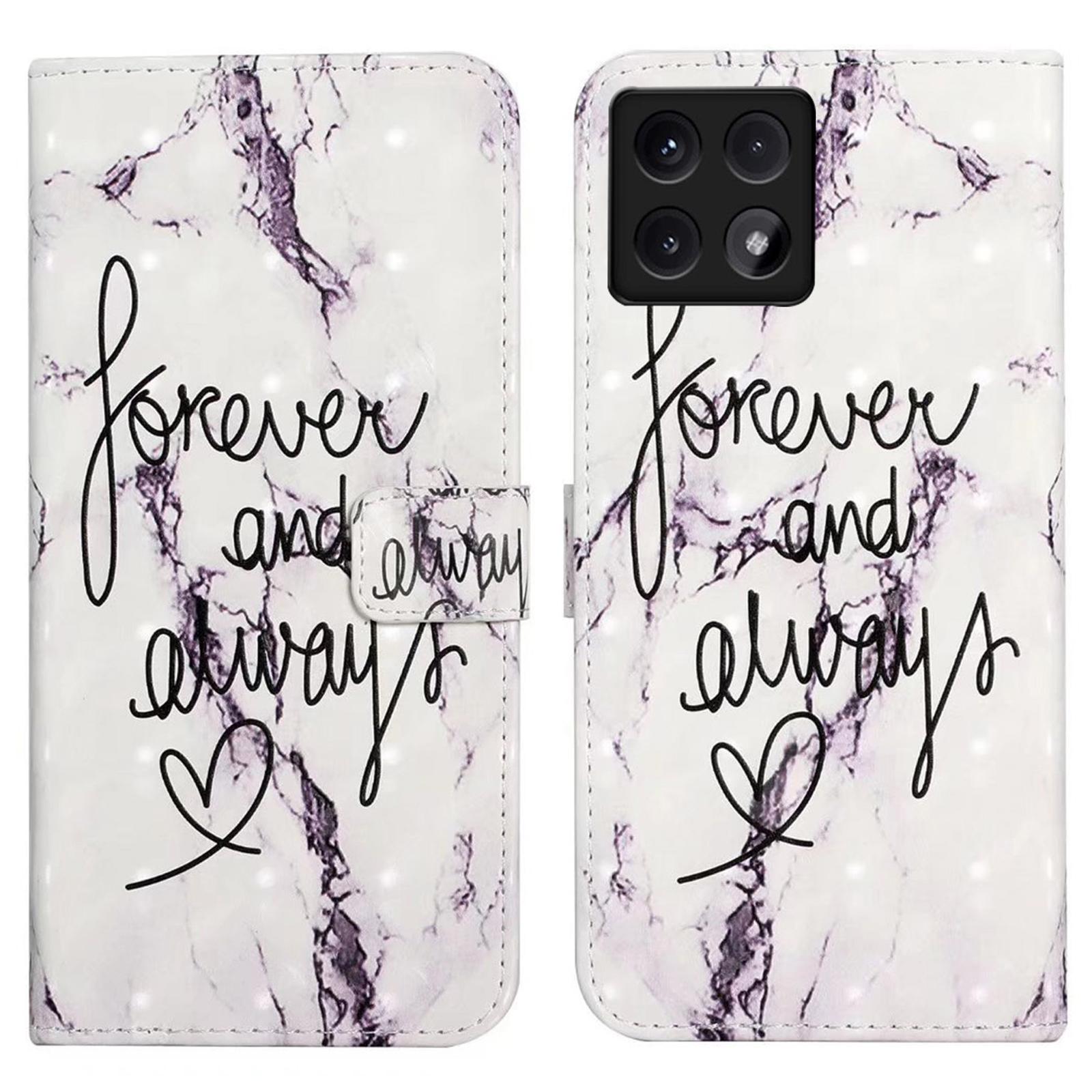 

For Xiaomi 14T Case 3D Creative Pattern PU Leather Stand Phone Cover Forever and Always