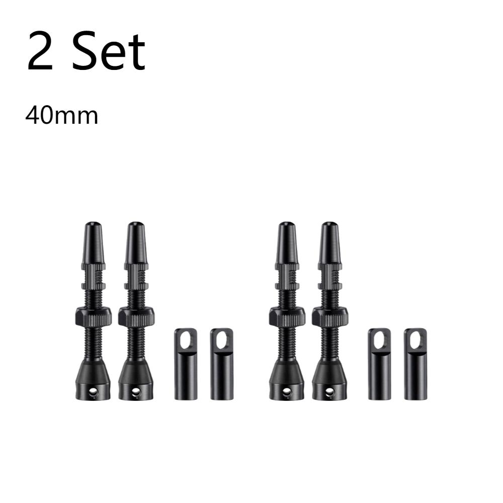 2/3Set Road Bike Presta Valve CNC Aluminum 40/44mm Ultralight Gravel MTB Bike Tubeless Valves Value Core Remover Tool with Caps