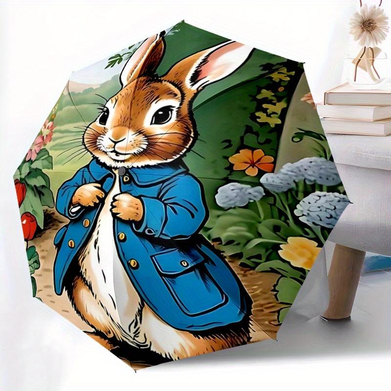 Peter Hase Automatisches Öffnungs-/Schließschirm   Kompakter Reiseschirm, 8 Speichen Robuste Konstruktion, Ideales Geschenk, 185
