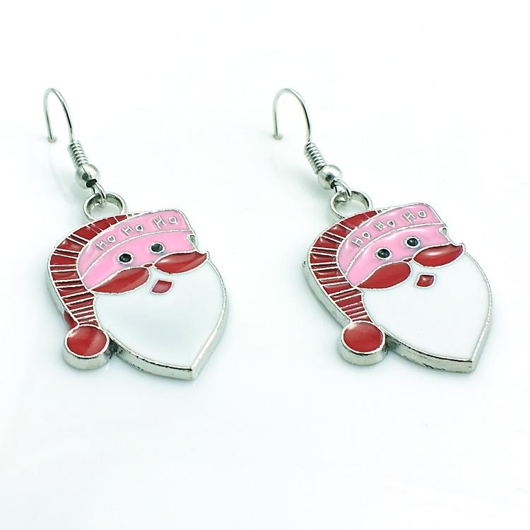 European & American Drip Oil Santa Claus Earrings - Latest Fashion Christmas Gift Jewelry