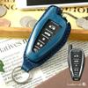[Kecha-ya] Clifford G6 Car Security Remote Control Case, Smart Key Cover, Genuine Leather, Made in Japan, Stylish, Personalized, with Window (Blue)
