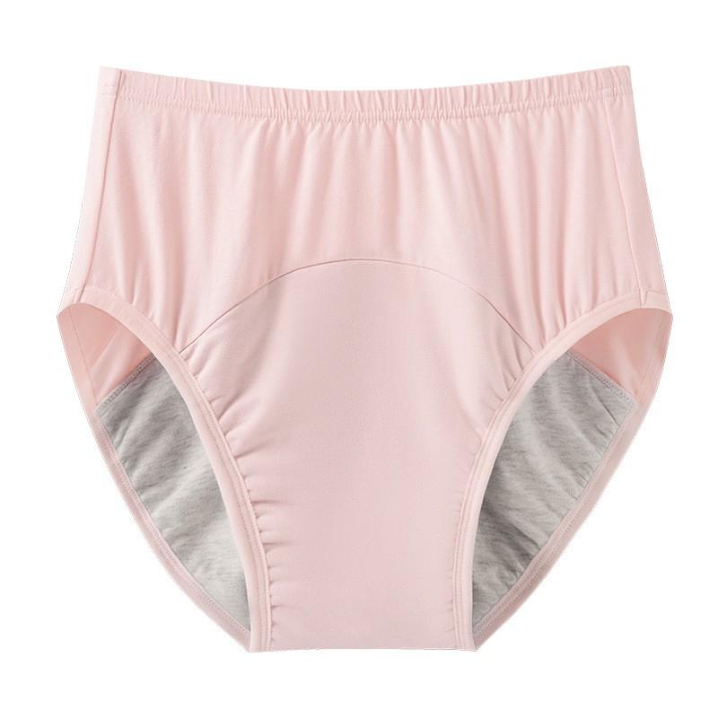 Elderly Womens Washable Cotton Incontinence Underwear High Waist Leakproof Care Briefs