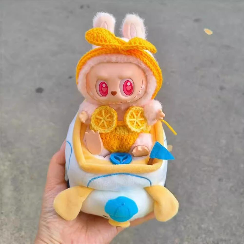 For 17cm Labubu Doll Clothes Fashion Clothes Swimwear Clothes Color Match Hoodies Dolls Accessories Cute Decoration Little Clothes
