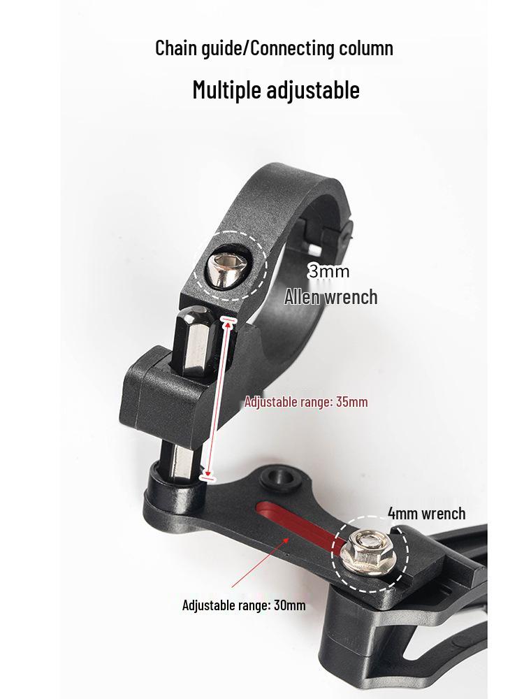 Single Chainring Mountain Bike Chain Guide: Anti-Drop Chain Stabilizer for 8-12 Speed, Front Derailleur Type, Positive/Negative Tooth.