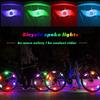 1PC Bike Wheel Spoke Light Tire Lights 3 Mode Wheel Color Spoke Light LED Waterproof Bike Safety Warning Spokes Lamp Bike Decor