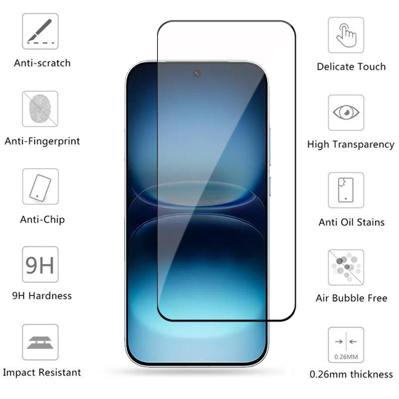 6in1 Glass For iQOO 15R Full Cover Tempered Glass iQOO 15R Screen Protector HD Protective Phone Lens Film For iQOO 15R