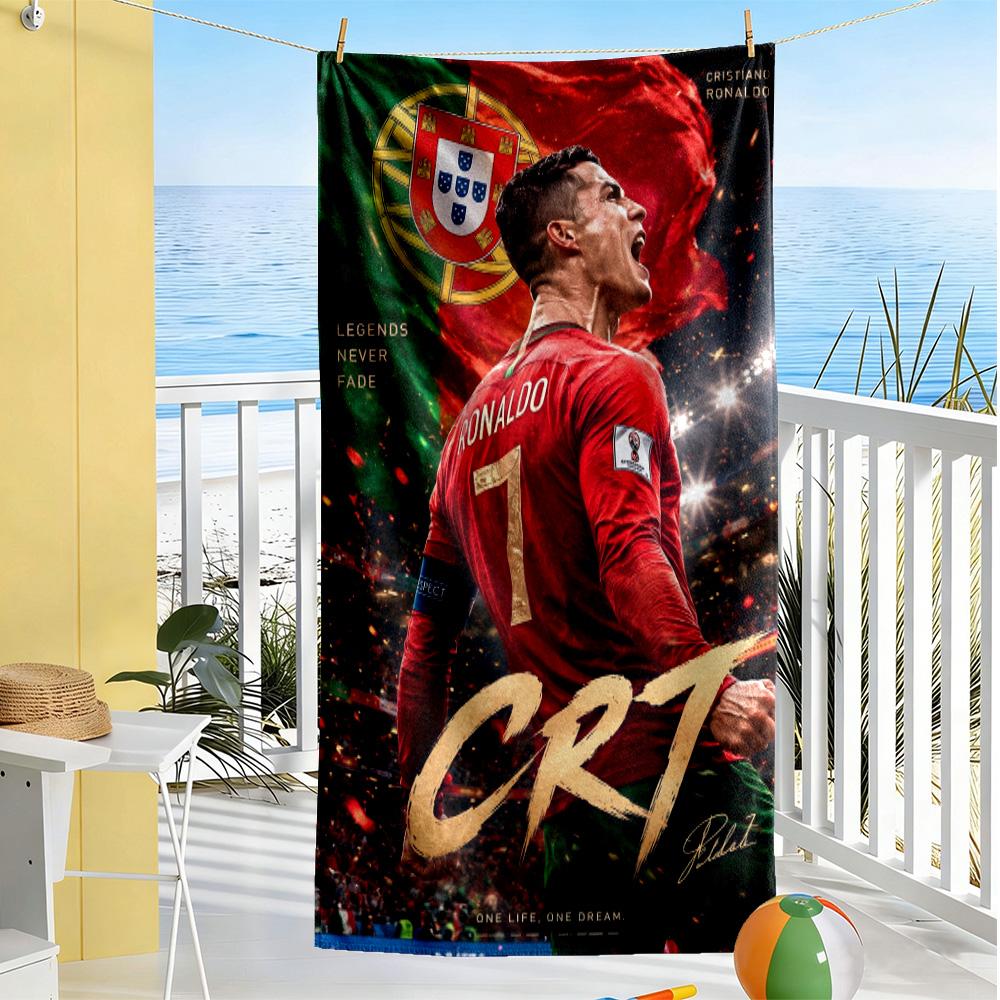 Ronaldo's Legacy Football Beach Towel Super Soft & Absorbent Comfortable Lightweight