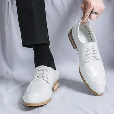2025 neue Lederschuhe Herren Businesskleid spitze Zehenhöhe Hochzeit Bräutigam Hochzeitsfotografie Herren atmungsaktive weiße Schuhe