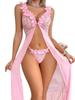 Sexy Pajamas For Women Split Lace Trim Sexy Transparent Backless Deep V Suspenders Sleeveless Dress Pure Desire Charming 0Fe5
