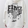 Hooded Retro American-Style Sweatshirt: Trendy Brand Print, Loose Fit, Unisex Casual Heavyweight Jacket